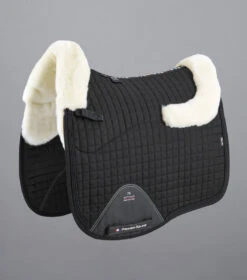 Premier Equine PONY Close Contact Merino Wool European Dressage Saddle Pad -Equestrian Supply Store Close Contact Merino Wool European Half Lined Dressage Square Black Natural 1 768x 6d4f3b9b 1e64 44c6 84df c24e3cad9488