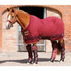 Premier Equine Buster Fleece Cooler Rug - Continental Edition -Equestrian Supply Store Cooler Continental Burgundy zoomx500