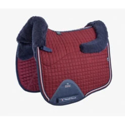 Premier Equine Close Contact Merino Wool European Dressage Saddle Pad -Equestrian Supply Store SS21 Close Contact Merino Wool European Half Lined Dressage Square Burgundy