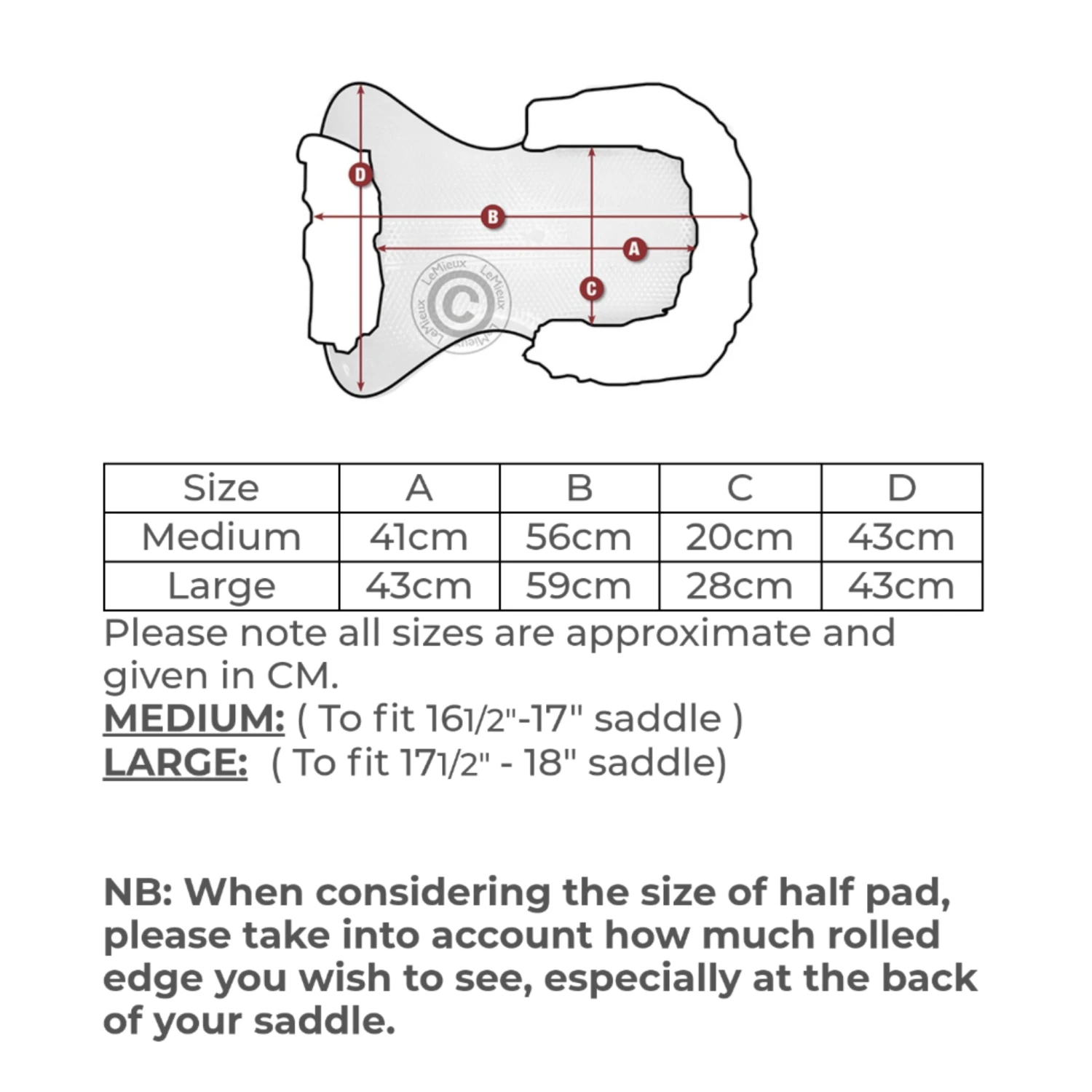 Acavallo Just-Gel Lambskin Half Pad 6 Acavallo Just-Gel Lambskin Half Pad - Image 6