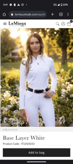 LeMieux Base Layers - Regular -Equestrian Supply Store Screenshot 20230711 154143