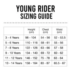 LeMieux Young Rider Belle Show Shirt -Equestrian Supply Store Young Rider Size Guide