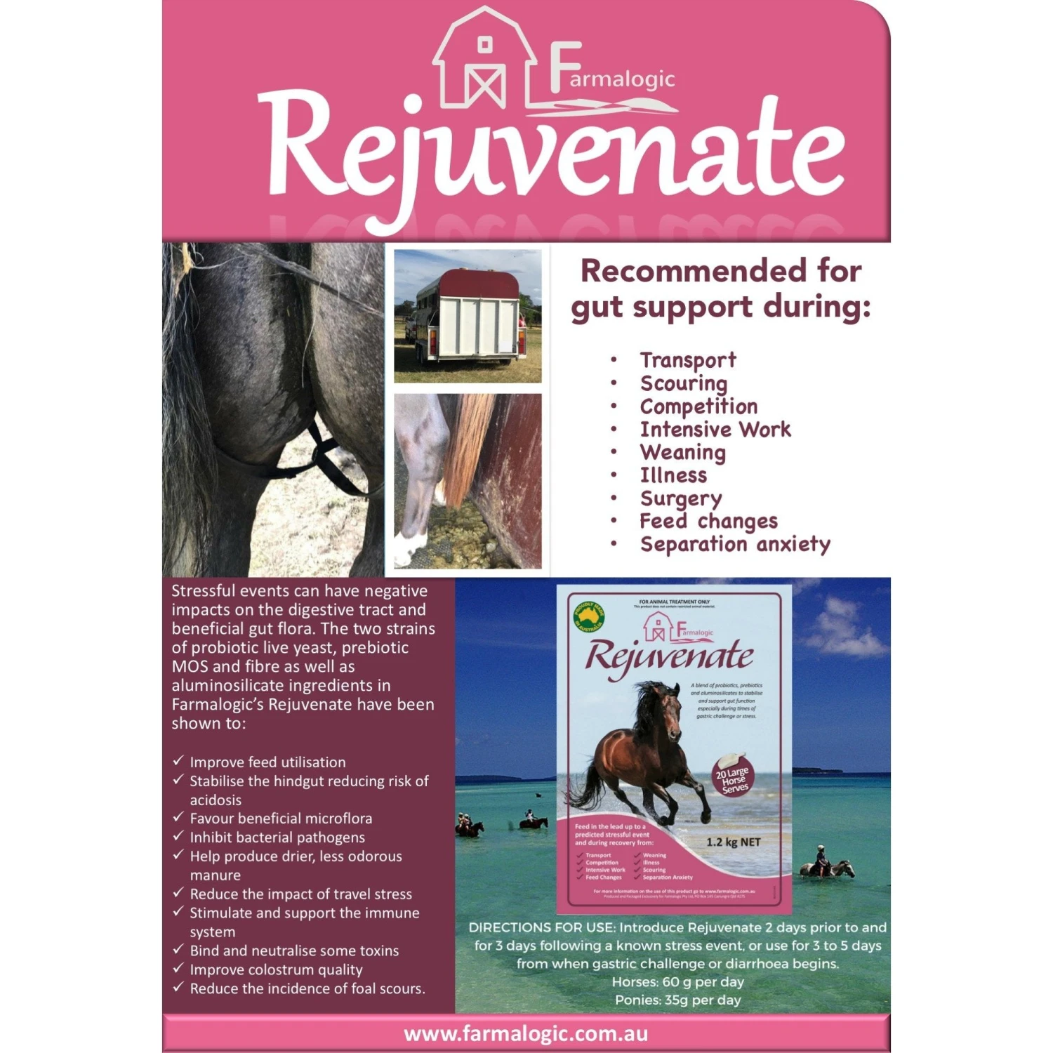 Farmalogic Rejuvenate - Equine Digestive Supplement 2 Farmalogic Rejuvenate - Equine Digestive Supplement - Image 2