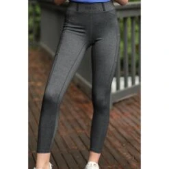 HLH Equestrian Apparel Schooling Leggings In Marle Coal