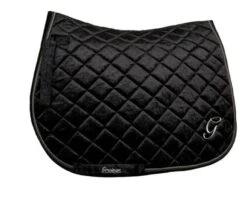 Grainge Velvet AP/Jump Saddlepad -Equestrian Supply Store grainge saddle pads english black grainge saddle pad velvet jump grvelvetj 29329863049300