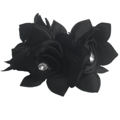 Hamag Rose Petal Hair Scrunchie With Crystals -Equestrian Supply Store hamag rose petal hair scrunchie with crystals hair accessories 8