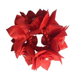 Hamag Rose Petal Hair Scrunchie With Crystals -Equestrian Supply Store hamag rose petal hair scrunchie with crystals hair accessories 9