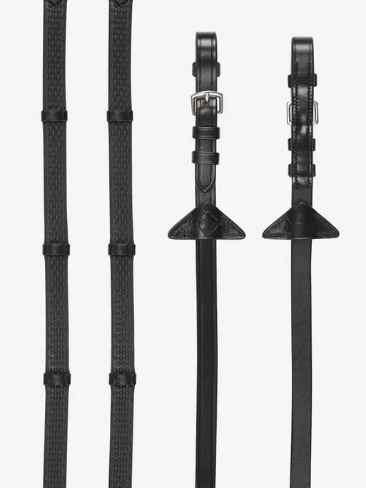 LeMieux Soft Rubber Reins With Stoppers 1 LeMieux Soft Rubber Reins With Stoppers