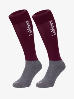 LeMieux Competition Socks -Equestrian Supply Store lm competitionsocks burgundy
