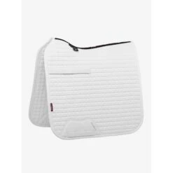 LeMieux Cotton Dressage Square -Equestrian Supply Store lm cottondressagepad white hr