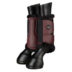 LeMieux Fleece Lined Brushing Boots -Equestrian Supply Store lm flb rioja1 hr