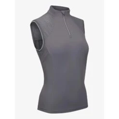 LeMieux Twilight Collection Laser Cut Sleeveless Base Layer -Equestrian Supply Store lm lasercutsleeveless grey3 hr
