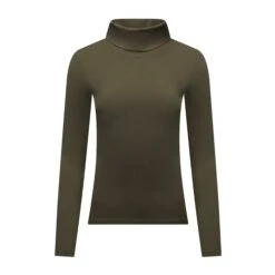 LeMieux Liberte Roll Neck 16 LeMieux Liberte Roll Neck -Equestrian Supply Store lm liberterollneck oakgreen1 hr