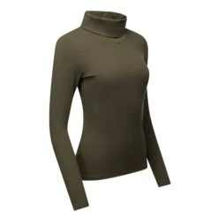 LeMieux Liberte Roll Neck 19 LeMieux Liberte Roll Neck -Equestrian Supply Store lm liberterollneck oakgreen2 hr