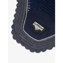 LeMieux Twilight Collection Fly Hoods -Equestrian Supply Store lm loiresatin flyhood navy hr 2