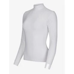 LeMieux Olivia Long Sleeve Show Shirt -Equestrian Supply Store lm oliviashowshirt longsleeve white2 hr