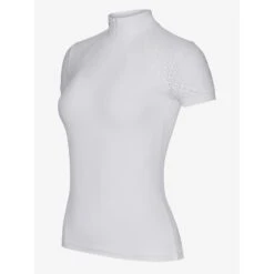 LeMieux Olivia Short Sleeve Show Shirt -Equestrian Supply Store lm oliviashowshirt shortsleeve white2 hr
