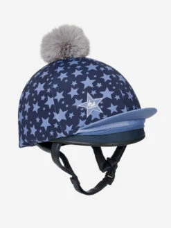 LeMieux Mini Hat Silk -Equestrian Supply Store lm ss23 minicollection hatsilks indigo hr 2 copy