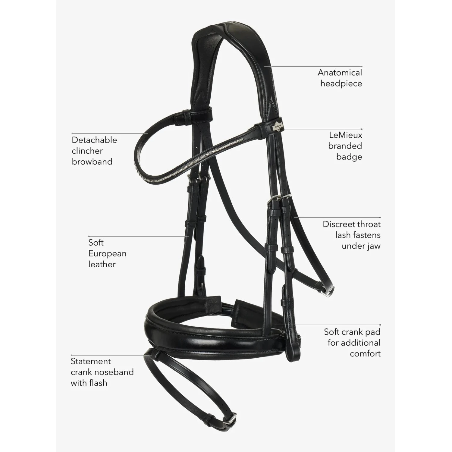 LeMieux Kudos Dressage Bridle 5 LeMieux Kudos Dressage Bridle - Image 5